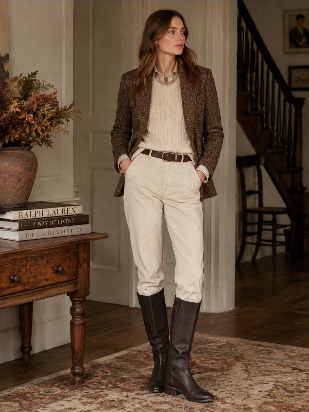Donald J. Pliner Dark Brown Leather Knee Boots